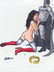 abom batman batman_(series) blowjob dc_comics female justice_league male wonder_woman wonder_woman_(series)