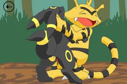 animated bestiality eeveelution electabuzz fur furry_ears furry_tail pokémon_(species) pokemon tail tensor umbreon zoophilia