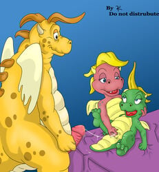 cassie_(dragon_tales) cub dragon dragon_tales kiki_(dragon_tales) quetzal quetzal_(dragon_tales) reptile special_k threesome young