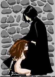 artist_request harry_potter hermione_granger male_focus severus_snape tagme