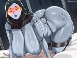 1girls ass breasts delta26 edi female female_focus female_only large_ass large_breasts looking_at_viewer mass_effect robot robot_girl solo thick_thighs thighs wide_hips