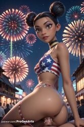 1boy 1boy1girl 1girls aerial_fireworks ai_generated american_flag american_flag_bikini anus artist_name ass bikini black_choker black_hair breasts brown_eyes bumblebee_(dc) choker cowgirl_position crowd cum cum_in_pussy dark-skinned_female dark_skin dc dc_comics double_bun erection female fireworks flag_print hair_bun hi_res interracial lips looking_at_viewer male male_pubic_hair night night_sky outdoors parted_lips patreon_username penis progenarts pubic_hair pussy reverse_cowgirl_position sex side-tie_bikini_bottom sky small_breasts smile solo_focus straddling straight swimsuit teen_titans uncensored vaginal_penetration vaginal_sex very_dark_skin web_address
