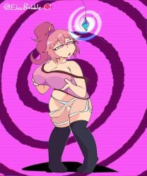 breast_grab breast_press crystal crystal_(lewd-zko) drool elecbabble femsub hypnosis hypnotism lewd-zko original panties pussy_juice shorts spiral_eyes tagme tank_top undressing