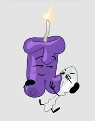 1boy 1girls adamation_inc. adamationz animationepic big_ass breast_frottage candle_(ii) female ii inanimate_insanity inanimate_insanity_invitational inanimate_object inanimate_objects male milking object_show object_show_community object_shows osc silver_spoon_(ii) standing straight sucking_nipples thatboringfellow