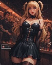 1girls ai_generated aisinful ass big_ass big_breasts big_butt blonde_hair breasts death_note female female_only hi_res large_breasts leather medium_breasts misa_amane skirt solo thick_thighs thighs tight_clothing wide_hips