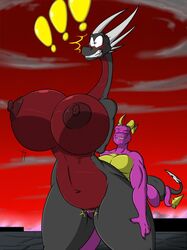 ! anthro anthro_on_anthro areola big_breasts blush breasts claws corrupted_cynder cynder dragon duo erection female from_behind_position highres horn huge_breasts larger_female male male_penetrating muscular muscular_male navel nipples nude penetration penis pussy scales scalie sex shinysteel size_difference small_dom_big_sub smaller_male smile spyro spyro_the_dragon straight surprise_sex teeth vaginal_penetration video_games