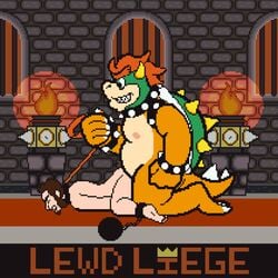 2boys 3_toes 5_fingers ahe_gao all_fours anal animated anthro ass_up beard belly big_dom_small_sub bowser brown_hair castle claws collar erection facial_hair from_behind_(disambiguation) full_body hair horn human indoors inside kneeling koopa leash lewdliege looking_pleasured lying male male_only mammal mario_(series) moan multiple_boys nintendo nipples penis pixel_art red_hair scales scalie shell side_view size_difference slightly_chubby spiked_armlet spiked_collar spikes super_mario_bros. teeth toes top-down_bottom-up video_games yaoi yellow_scales