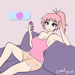 10_seconds 2d 2d_animation ahe_gao crystal_(lewd-zko) horny_female hypnosis lewd-zko no_sound presenting_breasts sending_nudes tagme video