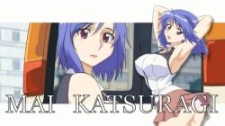 1girls aniyome_wa_ijippari armpits arms_up ass big_breasts blue_hair breasts busty cleavage curvaceous curvaceous_female curvaceous_figure curves curvy curvy_body curvy_female curvy_figure curvy_hips curvy_thighs erect_nipples erect_nipples_under_clothes female female_focus female_only hips hourglass_figure inner_sideboob katsuragi_mai large_breasts milf panties short_hair short_skirt sideboob skirt sole_female solo solo_female solo_focus tagme wide_hips