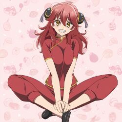 freckles freckles_on_face ginger ginger_female gundam_00 kagura_(gintama)_(cosplay) nena_trinity red_hair voice_actor_connection yellow_eyes