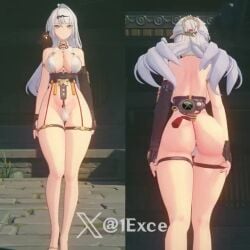 1girls 3d animated ass bare_shoulders breasts from_behind gloves hair_ornament long_hair looking_at_viewer mod multiple_views no_sound panties panty_pull shorter_than_10_seconds silver_hair skexce solo tagme thighs underwear video walking white_hair yixuan_(zenless_zone_zero) zenless_zone_zero