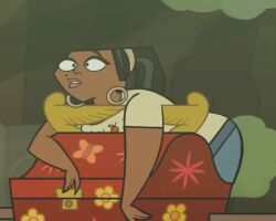 bloated fart fart_cloud farting gassy leshawna_(tdi) lingering_stench tagme total_drama_island video