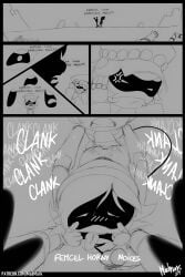 1boy1girl aggressive ahegao ahegao_face angry annoyed blush doggy_style enjoying_rape femcel madmark murder_drones n_(murder_drones) rape simple_background straight uzi_(murder_drones)