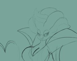 artesjsc big_breasts breasts cleavage female furry huge_breasts malamar mega_evolution mega_malamar tagme