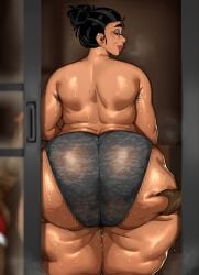 1girls 2boys 2d armpit_hair ass ass_grab ass_squeeze bbw big_ass big_penis black_hair cellulite cock cuckold dark-skinned_male dark_skin ear_piercing earrings eyeshadow fat fat_ass fat_female female group hairy_armpits hairy_pussy hand_on_ass hand_on_penis huge_ass huge_cock imminent_sex interracial jewelry lace-trimmed_panties light-skinned_female light_skin looking_at_viewer looking_back male male/female masturbation mature_female miiisnai milf mmf_threesome mother motherly_cuckold netorare ntr older_female older_female_and_younger_male original overweight panties penis pubes pubic_hair steaming_body straight sweat thick_ass thick_thighs threesome topless trio underwear