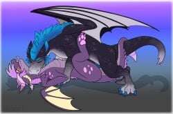 alex.fetter bite blue_body blue_fur blue_penis claws dragon fangs female feral from_front_position fur furred_dragon furred_scalie genitals grey_body grey_fur hi_res knot knotted_penis larger_male looking_pleasured lying male male_on_top missionary_position mythological_creature mythological_scalie mythology on_back on_top penis purple_body purple_scales scales scalie sex size_difference teeth tongue wings