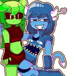 clubette deviantart dexxa digital_media female geometry_dash high_res invisible_background l4r4 normal_(geometry_dash) smile yuri