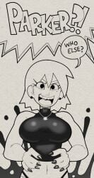 aura black_hair dogmaazul leotard no_nudity petra_parker spider-man spider-man_(series) symbiote symbiote_suit trans_woman transgender