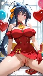 1girls 2026 ai_assisted ai_generated akeno_himejima anime bare_shoulders blush boobs breasts bust dress female_genitalia genitals hi_res high_quality high_resolution high_school_dxd highres himejima_akeno long_hair patreon patreon_username pussy skypassion smile solo stable_diffusion tits uncensored uncensored_pussy uncensored_vagina watermark