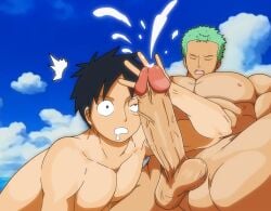 2boys abs asymmetrical_balls balls bara bara_tiddies bara_tits barazoku beefy before_sex big_balls big_cock big_dick big_dick_energy big_dom_small_sub big_muscles big_penis big_penis_adoration big_testicles bigger_male brazilian_male broad_shoulders cock completely_naked completely_nude cum cumming cumshot dick drool drooling ejaculation erection glans green_armpit_hair green_hair hairless huge_cock hunk imminent_oral imminent_sex interracial japanese_male large_glans larger_male legs_apart long_cock long_dick long_penis looking_at_penis male male/male male_focus male_only manly monkey_d_luffy morning_erection muscles muscular muscular_male naked nude nude_male one_piece open_legs penis penis_focus pirates roronoa_zoro scar scar_across_eye scar_on_face seasongentle size_difference sky sleep sleep_molestation sleeping spontaneous_ejaculation spontaneous_erection testicles tough_guy veins veiny wanting_cock wanting_cum wanting_sex yaoi zoro zoro_(one_piece) zzz