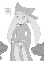 2d anthro anthro_only bunny female heart lagomorph moji_(paladins) paladins panties po-li presenting robe robe_lift tagme witch_hat