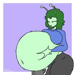 1boy 1girls alien alien_girl animated belly burp digestion female_pred pebbleroni size_difference sound tagme video vore