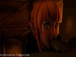 3d animated dark-skinned_male fellatio female hyrule_warriors kleinvoimond large_penis linkle loop oral orc sound straight tagme the_legend_of_zelda video