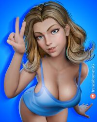invisible woman from fantastic four by francis brown