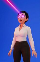 1girls ai_generated black_hair black_pants brainwashing carmen_sandiego_(2019) carmen_sandiego_(franchise) clothing collared_shirt female female_focus female_only femsub gem gem_on_forehead gem_on_head glasses glowing glowing_eyes glowing_pink_eyes hypnosis hypnotized_female jewel jewel_on_forehead julia_argent julia_argent_(carmen_sandiego) laser laser_beam laser_pointer mind_control open_mouth pants pink_eyes shirt short_hair simple_background solo solo_female solo_focus standing surprised surprised_expression surprised_face surprised_female surprised_look white_shirt zupern0va_(manipper)