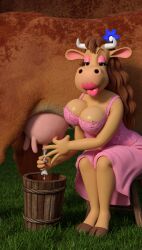 1female 2026 3d_(artwork) advertisement ai_generated betty_babs big_breasts bonbon-slik bonbon_slik breasts brown_body brown_hair cow_girl curvy curvy_milf danish female female_only flower_in_hair furry hair huge_breasts large_breasts long_hair mascot milf nipples remake
