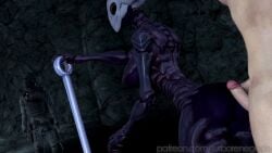 1boy 3d_animation animated ass bass_boosted_soldier bug bug_girl female hollow_knight_(character) hornet_(hollow_knight) humor interrupted_sex interuption john_cock nude_male penis silksong tagme turborenegade video