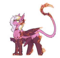 1futa animal_genitalia animal_penis ballsack draconic_genitalia draconic_penis dragon_eyes eyelashes friendship_is_magic golden_eyes hasbro hi_res hooves medial_ring my_little_pony nsilverdraws pink_fur png tail transparent_background white_hair wings