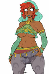 1futa alternate_species ball_bulge balls balls_under_clothes big_penis breasts breath_of_the_wild bridal_gauntlets bulge bulge_grab busty cameltail cleavage clothed clothing dark-skinned_futanari dark_skin dickgirl erection erection_under_clothes eyeshadow futa_only futanari gerudo gerudo_link gerudo_sirwal gerudo_top gerudo_veil hourglass_figure humanoid humanoid_penis link lipstick makeup nintendo partially_clothed penis penis_bulge penis_shaped_bulge penis_under_clothes pointy_ears r4 red_hair rule_63 solo solo_futa standing tenting testicles the_legend_of_zelda underboob voluptuous