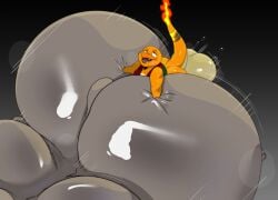 2023 anal anal_sex anthro anthro_on_anthro anthro_penetrated anthro_penetrating anthro_penetrating_anthro ass back_fat balls big_balls big_butt blush charmander clothing duo extreme_size_difference fire flaming_tail generation_1_pokemon genitals glistening glistening_butt hadou_(satsui-n0-had0u) hi_res huge_balls huge_butt hyper hyper_balls hyper_genitalia larger_penetrated looking_pleasured male male/male male_penetrated male_penetrating male_penetrating_male motion_lines nintendo obese obese_anthro obese_male orange_body overweight overweight_anthro overweight_male penetration pokemon pokemon_(species) satsui-n0-had0u sex shirt size_difference small_dom_big_sub tail tank_top topwear_lift