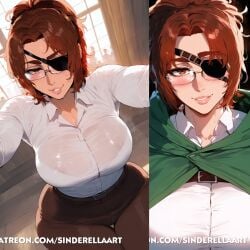 ai_generated ass_bigger_than_head attack_on_titan big_breasts big_breasts big_butt breasts_bigger_than_head busty commission female hanji_zoe heavenly_ass huge_ass huge_breasts large_ass large_breasts patreon patreon_url patreon_username pawg shingeki_no_kyojin sinderellaart thick thick_ass thick_legs thick_thighs voluptuous voluptuous_female