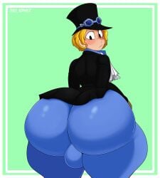 alduinafterdark alduingijinka balls balls_bulge big_ass big_ass_(male) big_butt blonde_hair bottom_heavy bottom_heavy_femboy bottom_heavy_male bulge huge_ass huge_butt male male_only sabo_(one_piece) wide_hips