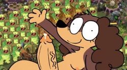 anthro big_blue_bubble big_penis breasts crazymazies furry genitals gynomorph intersex mazie_(crazymazies) my_singing_monsters nude penis solo trans trans_woman