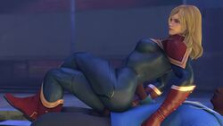 3d animated captain_marvel carol_danvers dark-skinned_male dark_skin interracial marvel marvel_comics marvel_vs._capcom marvel_vs._capcom:_infinite no_sound penetration penis reverse_cowgirl_position sex shweeei straight tagme video