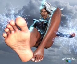 african african_female barefoot countershade_feet countershading dark-skinned_female feet foot_fetish marvel marvel_rivals raiders3d soles storm_(marvel_rivals) storm_(x-men) x-men