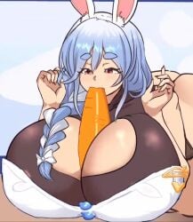 1female 1girls animated carrot cock female hololive less_than_30_seconds milf miruyuyo oral paizuri pekomama penis solo_female sound tagme twitter_link video