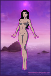 54tn black_hair breasts carol_ferris cartoongirls dc dc_comics dcuaom edit female female_only gan_(artist) glowing green_lantern_(series) human justice_league:_doom lipstick long_hair naked nipples nude nudity pale_skin pussy screenshot screenshot_edit sky star_sapphire_(dc) star_sapphire_corps topwear