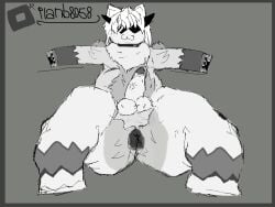 :3 cum dick femboy furry huge_ass roblox robloxian white_fur white_hair