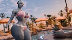 3d asari beach big_breasts bikini blue_body breasts commander_shepard curvy curvy_figure delicious_ass femshep futanari huge_ass huge_breasts huge_cock implied_futanari mass_effect raz0r33 sex sex_slave summer sweet voluptuous voluptuous_female