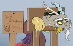 crossover cum discord discord_(mlp) draconequus jackalman my_little_pony thundercats