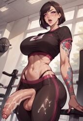 ai_generated ai_slop bra futa_focus futa_only futanari huge_ass huge_breast huge_butt huge_cock sports_bra sportswear webtoon webtoon_waifu