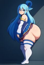 ai_generated aqua_(konosuba) big_ass bottom_heavy gvukub huge_ass kono_subarashii_sekai_ni_shukufuku_wo! thick_thighs