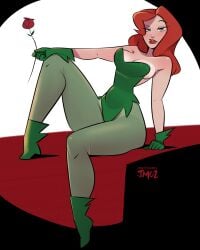 big_breasts big_breasts big_breasts dc dc_comics jmoz jmoz_comix poison_ivy red_hair sitting