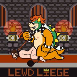 2boys 3_toes 5_fingers ahe_gao all_fours anal animated anthro ass_up bara beard belly big_dom_small_sub bowser brown_hair castle claws collar erection facial_hair from_behind_position full_body hair horn human human_on_anthro indoors inside interspecies kneeling koopa leash lewdliege looking_pleasured lying male male_only mammal mario_(series) moan multiple_boys nintendo nipples penis red_hair scales scalie sex shell side_view size_difference slightly_chubby spiked_armlet spiked_collar spikes super_mario_bros. teeth toes top-down_bottom-up video_games yaoi yellow_scales