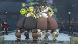 2girls 3d_animation animated anthro anthro_focus anthro_only ass big_ass centaur centaur_futanari centauroid christmas clapping_ass clapping_butt clapping_buttocks clapping_cheeks dransvitry female female/female female_anthro female_focus female_only holidays jenna_(balto) josh-u4 orisa overwatch reindeer_orisa_(overwatch) robot robot_anthro robot_girl sound tagme thick thick_ass thick_butt thick_hips thick_legs thick_thighs video video_game video_game_character video_game_franchise video_games voluptuous voluptuous_female