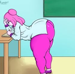 1girls 2025 2d 2d_(artwork) adventure_time ass big_ass big_butt bonnibel_bubblegum bottom_heavy bubble_butt cartoon_network curvy curvy_figure curvy_hips dat_ass digital_drawing_(artwork) dumptruck_ass dumptruck_butt fat_ass fat_butt female female_only glasses hips huge_ass huge_butt kumasi pink_body pink_hair princess_bubblegum scientist side_view sweater thick thick_ass thick_legs thick_thighs white_clothing